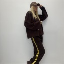 pantalone felpato con polsino clark